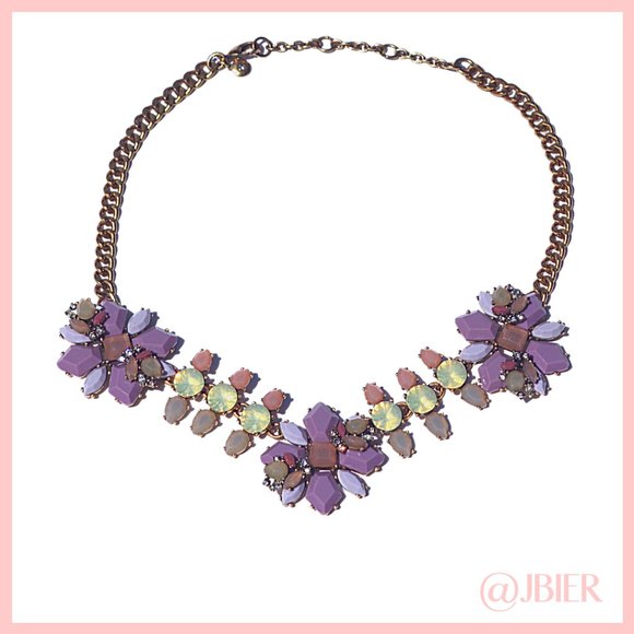 J Crew Lavender Statement Necklace 